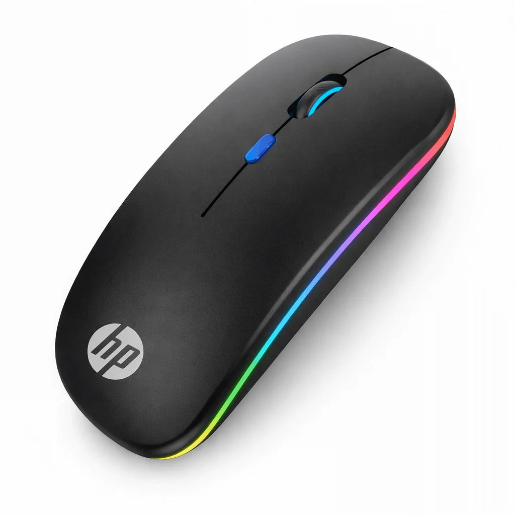 2.4GHz Wireless Rechargeable RGB Optical Mouse – USB Cordless Mouse for PC, Laptop & Mac with Silent Click & Long Battery Life